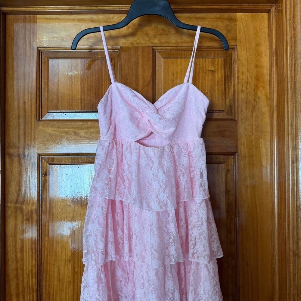 Windsor Pink Lace Mini Dress